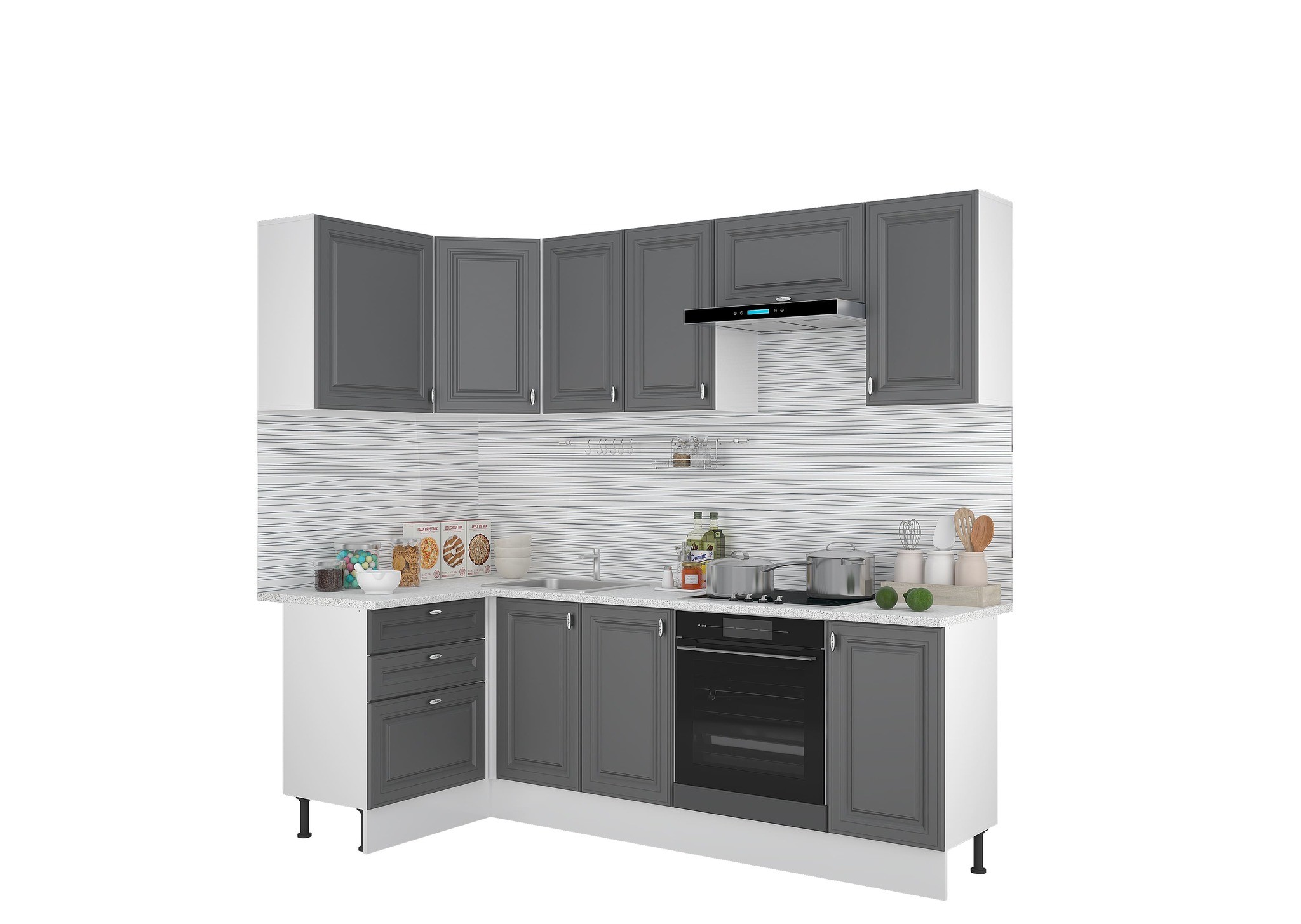 Кухонный Гарнитур Елена МДФ 1200 х 2400 мм/Разные Цвета