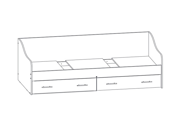 Кровать Вега FASHION белый / розовый