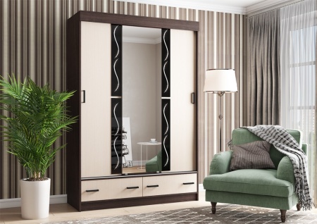 Шкаф-Купе Альба-5 (Ш-1500 х В-2216 х Г-576 мм)/Разные Цвета