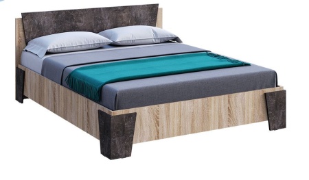 Спальный Гарнитур Санремо №1 Дуб Сонома Светлый/Ателье Темное