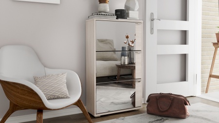 Тумба для Обуви Модерн тип 8 Ясень Шимо (Ш-600 мм x В-1016 мм x Г-230 мм)