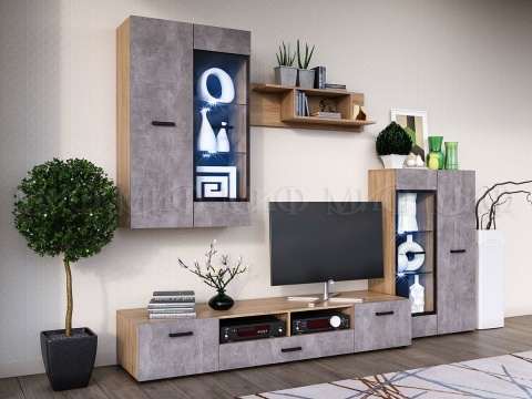 Гостиная Ницца NEW (Ш-2800 x В-2170 x Г-520 мм) 