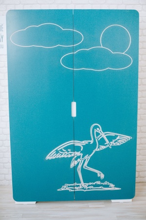 Шкаф 2-х Дверный с Внутренними Ящиками МДФ Софт Патина