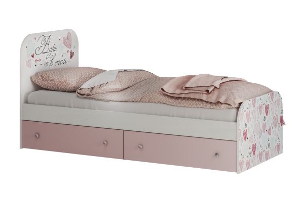 Кровать Малибу light белая